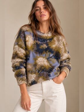 Sézane x Inoui Editions Ulrich Jumper Lilac Fontainebleau Mohair Sweater